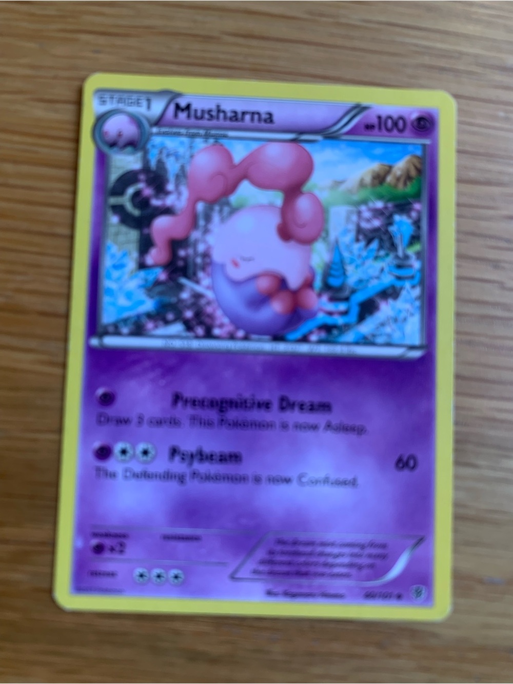 Pokemon Musharna Pink and Purple Psychic Card